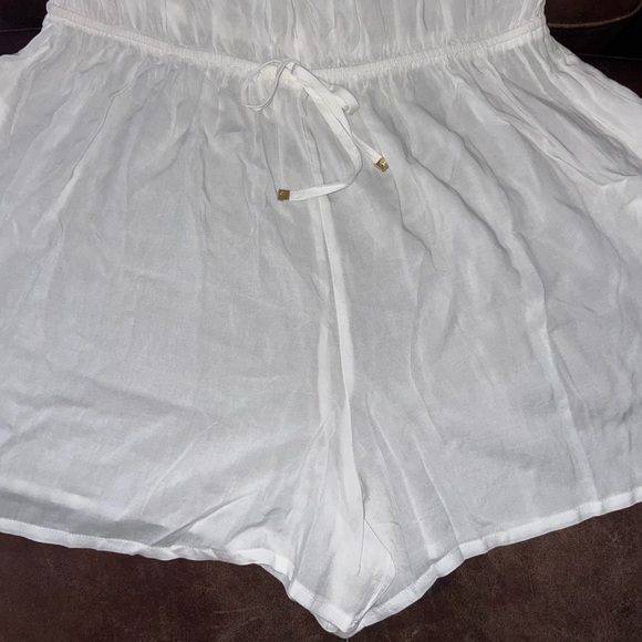 Kate Spade New York Off The Shoulder White Swim Romper - Picture 12 of 16